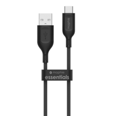 mophie Type-C - Type-C編織數據線, 1m, 黑色, 1條