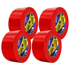 Shin Hung 韓國製 大容量 Raba 布膠帶 48mm x 25M 紅色, 4個