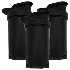 經典手提直飲搖搖杯 攪拌球健身杯 大容量 加厚杯身 不鏽鋼球 清晰刻度, 灰色, 500ml, 3個