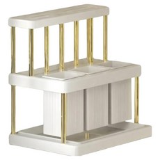 德利生活 多功能刀具收納架 白金 廚房刀具收納、餐具瀝水架、筷子收納筒, 1入