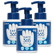 HAPPYHOME SAFE365泡沫洗手乳 無香, 350ml, 3瓶