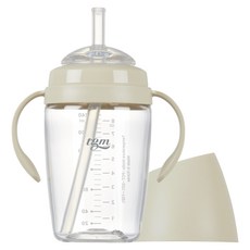 티지엠 쌀알 트라이탄 빨대컵, 240ml, 1개, 라이스베이지