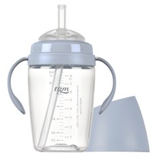 티지엠 쌀알 트라이탄 빨대컵, 240ml, 1개, 코튼블루