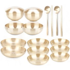 Hongbang Yugi Hodam Bangjja Yugi Yedan 已婚夫婦的七本書宴會禮物套組 17p, 單色, 空氣 2p + 蓋子 2p + 碗 2p + 勺子 2p + Chansi 小 2p + 中 3p + 大 2p + 禮品盒