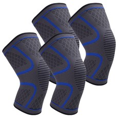 씨오브비 남성 고탄력 스포츠 무릎 보호대 2P 세트, 블루, 2개