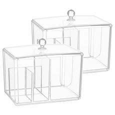 VITAHALO 化妝棉收納盒, 2個, 透明色