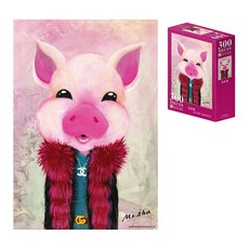 JB DESIGN 時尚豬拼圖 Set 300片, 文創設計, 精緻包裝, 時尚豬, 1盒