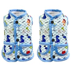 SassyDog 格紋馬甲, 藍色, 2件