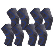 COB 男性高彈力運動護膝 2件組, 藍色, 4個