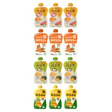 이유케어스 무럭무럭 키즈죽 골고루 단호박 + 고구마 + 제주당근 + 옥수수 세트, 3세트, 400g
