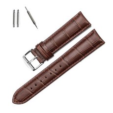 Galaxy Active 1/2/Watch3 20mm皮革錶帶+彈簧棒 2入+錶帶螺絲起子 40/41/42mm通用, 棕色的, 1套