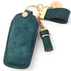 MORUN 皮革鑰匙包全套組 Genesis GV80及其他車款適用 GN228, 海洋藍, Genesis 8鍵款