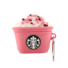 VICHELLE Cherry Blossom Drink AirPods Pro 第三代矽膠套+登山扣, 單品, 粉色的