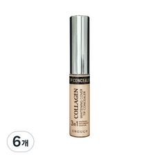 韓國 ENOUGH 膠原蛋白亮白遮瑕液 9g, 03號自然米色, 6入