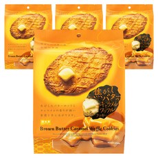 奶油焦糖薄燒華夫脆餅, 4袋, 100g