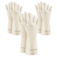 르메이드 더 튼튼한 다용도 니트릴 고무장갑 양손착용, 화이트, 대(L), 3세트