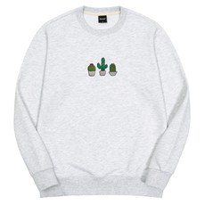 okstar 男女通用仙人掌刺繡特厚雙面棉質大學T 9SSP008