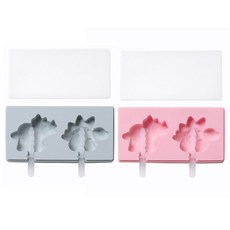 恐龍矽膠棒模具套組 2, 藍色, 粉色, 1套