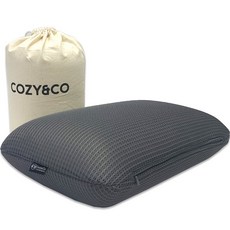 코지앤코 포터블 메모리폼 캠핑베개 7D, 메쉬그레이, 1세트