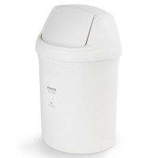 Changsin Living 昌信生活 FRANCO 半橢圓形搖蓋垃圾桶 7L, 白色