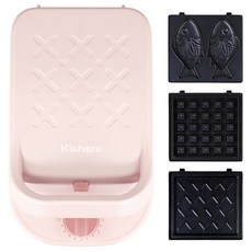 Kichera 三合一錶盤計時器鬆餅機, KIC-WM01(粉色)