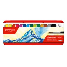 CARAN D'ACHE 瑞士卡達 工作室水粉固體顏料, 15 種顏色