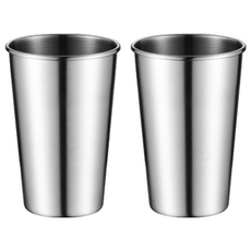 小麥購物 不銹鋼水杯 G047 75g 500ml, 銀色, 2個