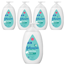 嬌生嬰兒牛奶純米潤膚乳, 深層滋潤 敏感肌膚適用, 500ml, 5瓶