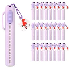 iiGEN 小鑰匙圈滑動橡皮擦, 紫色, 25個