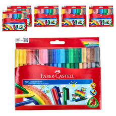 FABER-CASTELL 輝柏 11-200-A 彩色連接筆, 20色, 6盒