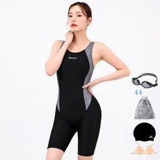AQUATICA 女款連身泳衣 AQA49251+游泳用品組 5入