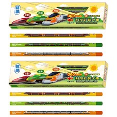 LIBERTY 利百代 科技彩裝火車 鉛筆12件組 2B CB-314 3色, 2組