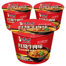 캉스푸 홍소우육향 컵라면 110g, 3개