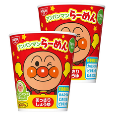NISSIN 日清 麵包超人烏龍杯麵 醬油風味 32g, 2入