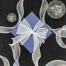 gilgri 花束禮品包裝緞帶, 9m, 02珍珠白