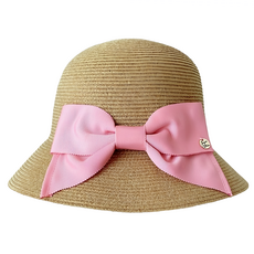 Bebehome 兒童日式抗UV親子草帽 蝴蝶結防曬帽