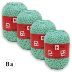타조 구정 순면 30수 뜨개실, 134 민트, 8개