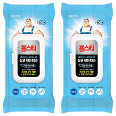 홈스타 다목적 살균세정티슈 기름찌든때 60p, 2개