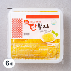 하나 업소용 단무지 반달슬림, 2.5kg, 6개