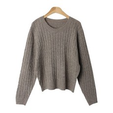 린다샵 여성용 솔릴카 스탠다드핏 꽈배기 긴팔 니트 cpnt4858k39