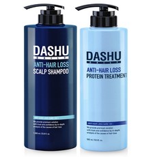 DASHU 韓方黃金強健髮根洗髮精 柑橘香 1000ml+蛋白質護髮乳組 500ml, 1組