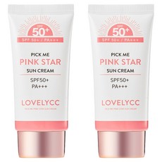 Lovelycc Pick Me Pink Star 防曬霜 SPF50+ PA+++, 50ml, 2個