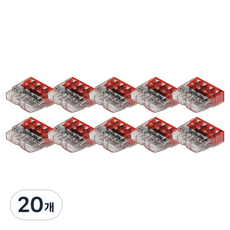 WAGO 旺科 單芯線專用按壓式連接器 4p 紅色 0.5~2.5mm 相容, 20個