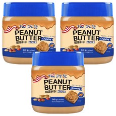 이엔푸드 땅콩버터크런치, 340g, 3개