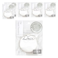 ISHIHARA 石原商店 DOUX棉花糖氣墊粉撲, 適用於液狀/霜狀粉底，厚14mm觸感細密, DX02, 6個