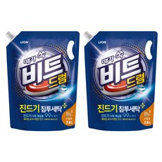 비트 때가쏙 진드기 드럼용 액상세제 리필, 2L, 2개