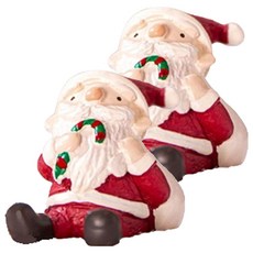 Laventia 聖誕感性復古迷你公仔裝飾品 聖誕老人, 2個