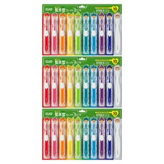 크리오 펌프팝 주니어 3단계 칫솔, 혼합색상, 10개입, 3세트