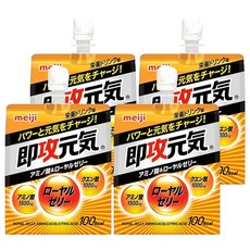meiji 明治 即攻元氣能量果凍飲 胺基酸 能量補給 迅速恢復, 180g, 4包