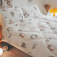 雙面法蘭絨暖被 台灣製 柔軟舒適, 鯛魚燒與貓